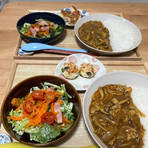 お腹空いたねこの作ってみた!投稿(パパっと完成♩【豚肉ときのこの時短カレー】煮込み時間不要！)