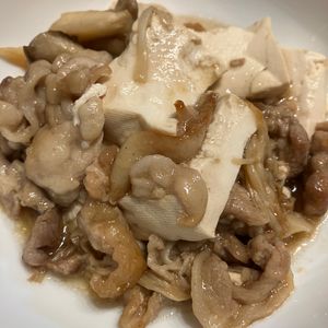 ミントミントの作ってみた!投稿(ワンパン10分！【豚こま肉と豆腐のすき煮】ご飯すすむ甘辛味♩)