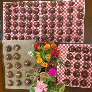 そら・ゆずの作ってみた!投稿(アメリカン風♡米粉のココアチョコチャンククッキー)