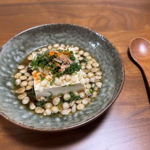 こむぎの作ってみた!投稿(【あったか揚げ玉お豆腐】3分で完成！)