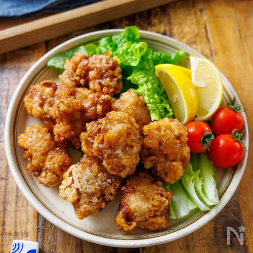 【ご飯のおかずに最高】しょうが醤油のサクサク唐揚げ!油は1㎝