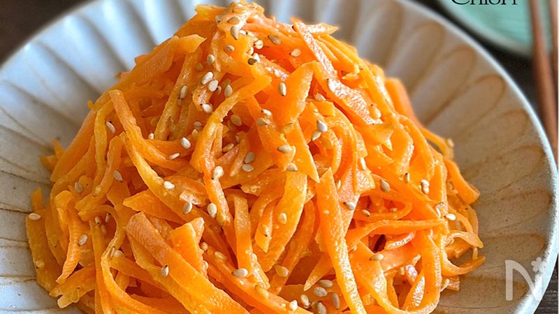 野菜の満足おかず にんじんのマヨ胡麻和え By ちおり レシピサイト Nadia ナディア プロの料理家のおいしいレシピ