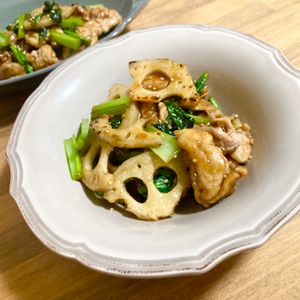 ゆかりの作ってみた!投稿(カリッと食感が楽しい【豚こまと蓮根の甘辛炒め】)