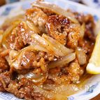 行列の定食屋さんの🍚牛肉と玉葱のオイスターバターレモン🤩