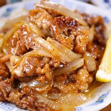 行列の定食屋さんの🍚牛肉と玉葱のオイスターバターレモン🤩