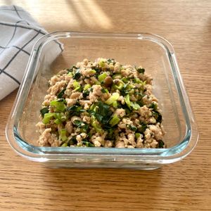 グリーンラテの作ってみた!投稿(常備菜におすすめ＊【小松菜と鶏ひき肉そぼろ】)