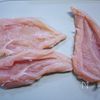 さっぱりと「鶏ささ身肉の甘酢あん炒め」の下準備