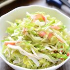 レンチン３分【キャベツとカニカマの中華サラダ】味付け簡単＆旨