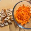 レンジで簡単♩人参とちくわの胡麻和えの工程1