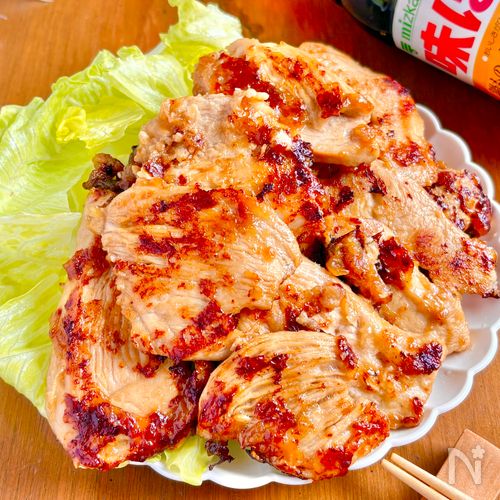 〖しっとりやわらか〗鶏むね肉のマヨぽん焼き！ご飯が進む
