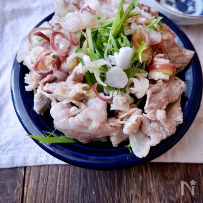 レモンでさっぱり！ねぎ塩ダレ冷しゃぶ