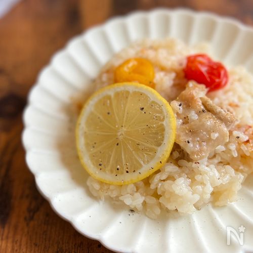 ワンパンで簡単！生米から作るレモンチキンパエリア