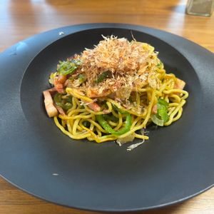 こむぎの作ってみた!投稿(あっさりウマい！【ベーコンとピーマンの和風焼きそば】)