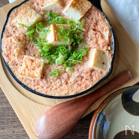 はんぺんの明太とろろオーブン焼き