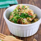作り置きにも♪旨味ましまし『湯かけ白菜のツナごまおかか和え』