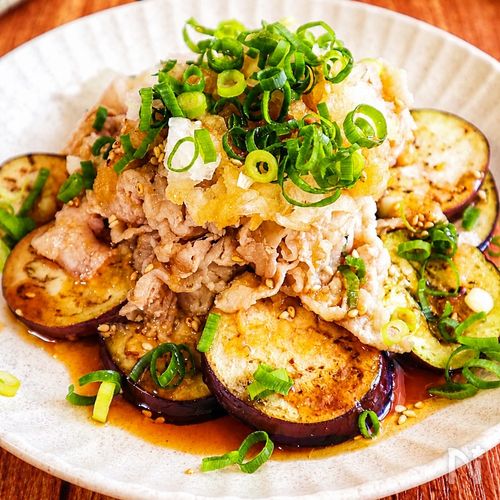 【豚しゃぶとなすのおろし香味だれ】さっぱり簡単♪