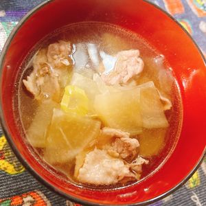 煌蓮mamの作ってみた!投稿(【豚こま大根のねぎ塩スープ】満足感がすごい!絶品スープ♪)
