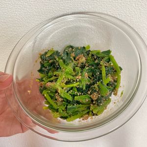 chikaの作ってみた!投稿(ほうれん草の胡麻和え)