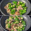 ナッツ入りでおつまみに◎【ひき肉とピーマンの中華風炒め】の工程2