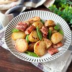 春野菜で簡単！新じゃがとスナップエンドウのアーリオオーリオ