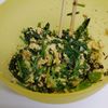みふりーもの作ってみた!投稿(炒り卵とほうれん草の《塩こんぶ♡パワーサラダ》)