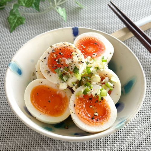 やみつき！無限に食べたい♪白いねぎ塩味玉🥚