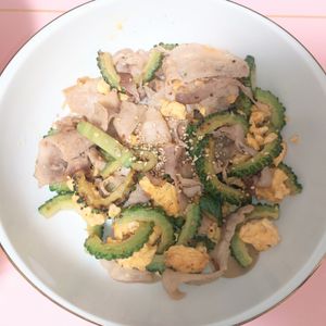 milkの作ってみた!投稿(ベチャッとしない豆腐抜きゴーヤチャンプル)