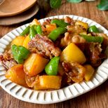 【豚バラとじゃがいもの照り焼き】ご飯がすすむ甘辛味♪