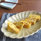 簡単アレンジ卵焼き☆納豆の出汁巻き卵