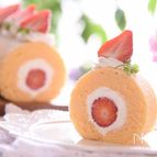 いちごの蜂蜜ロールケーキ＊ワンボウル*卵温め不要*