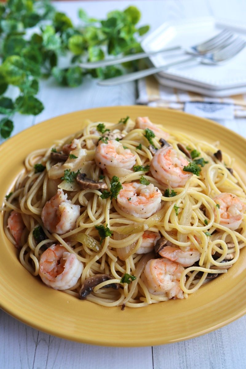 ガーリックバターシュリンプパスタのレシピ