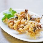 大豆とマイタケの天ぷら