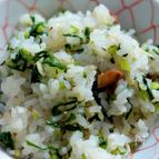さっぱり梅味の大根葉ご飯
