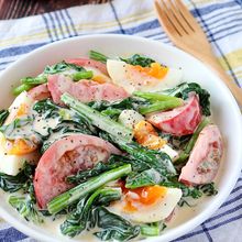 半熟卵とろ～り♪ほうれん草とトマトのまろやかマヨサラダ