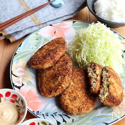 揚げずに簡単＊我が家のキャベツメンチカツ