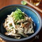 鶏むね肉と梅しそのポン酢サラダ