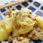 鶏肉とジャガイモのカレー炒め