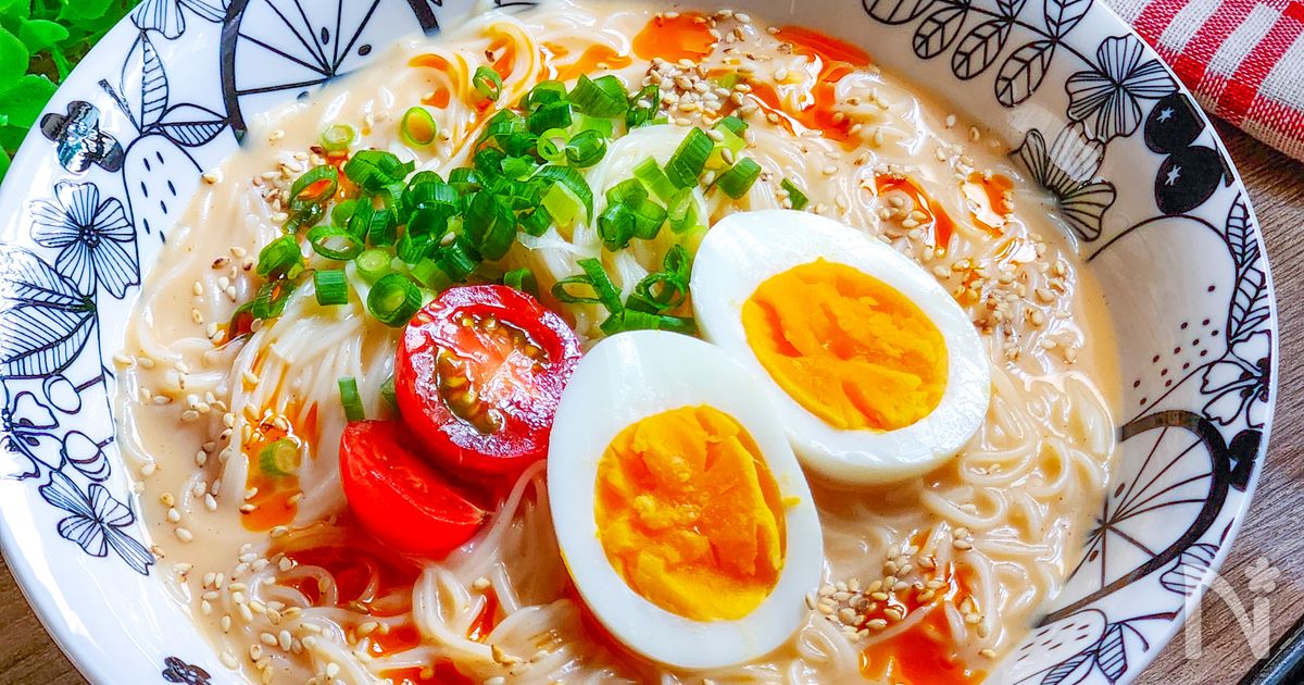 混ぜるだけ~そうめんで冷やし担々麺風！