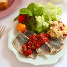 手軽にお店気分♡鯵のトマトソースがけ【隠し味はナンプラー!】