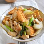 厚揚げと鶏むねの白だしさっと煮