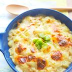 ほっこり甘い♡そら豆の豆乳ツナグラタン