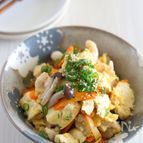 白だしで作る簡単炒り豆腐