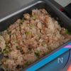 【くるくる包むだけ】卵巻きキンパ風チャーハンの工程1