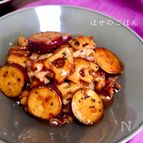 秋の味わい…♡【さつまいもと豚肉の甘酢炒め】