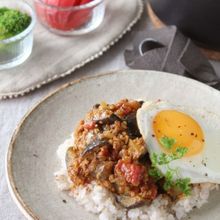 ナスとひき肉のしっとりドライカレー