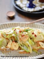 厚揚げと長ねぎのペペロン風