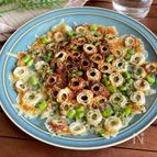 チンするだけで絶品おつまみ「ちくわと枝豆のチーズチップス」