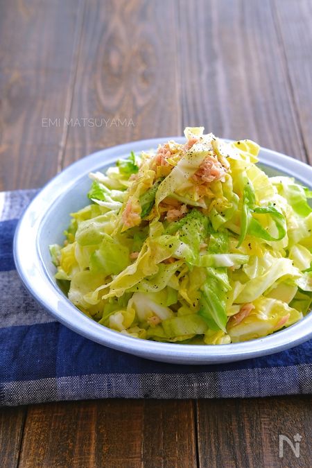 ポリ袋で簡単！春キャベツとツナのやみつき旨塩レモン