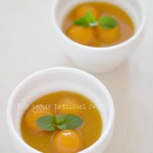 パンプキングラッセとミルクプリンのデザート