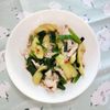 ぴんくツバメの作ってみた!投稿(＼10分主菜／豚肉となすのピリ辛翡翠和え)